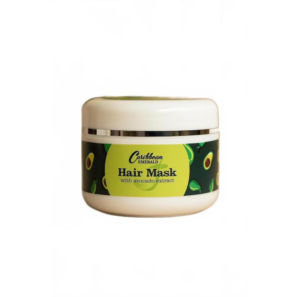 NEW CARIBBEAN EMERALD nourishing hair mask with avocado extract in white
